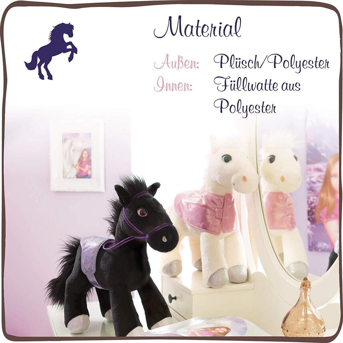NICI Pferd Black Cassis mit Zaumzeug 16cm