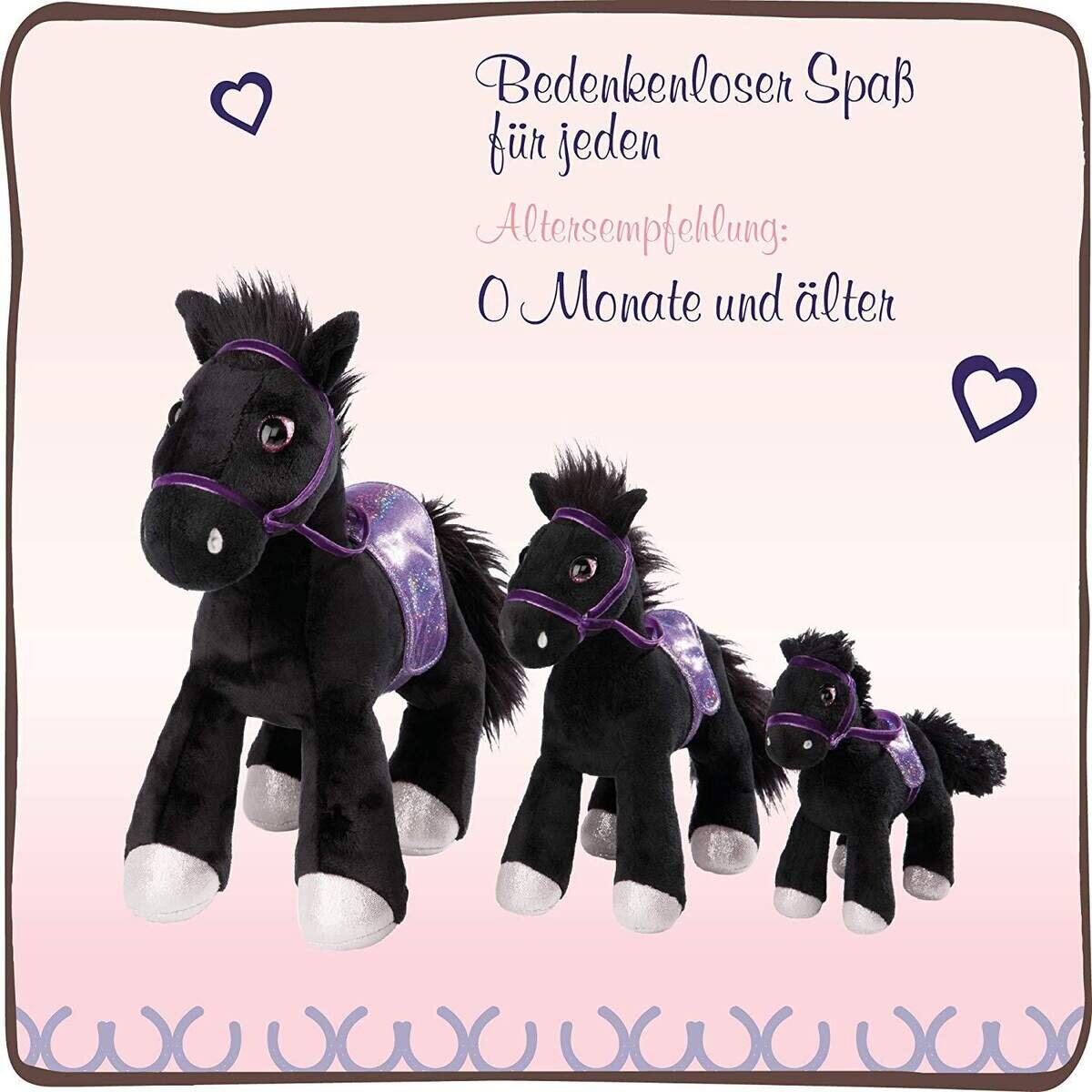 NICI Pferd Black Cassis mit Zaumzeug 16cm