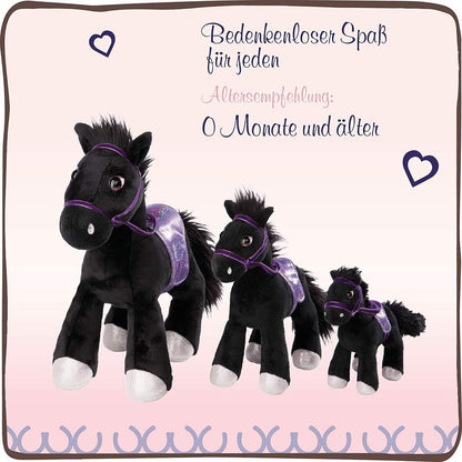 NICI Pferd Black Cassis mit Zaumzeug 16cm