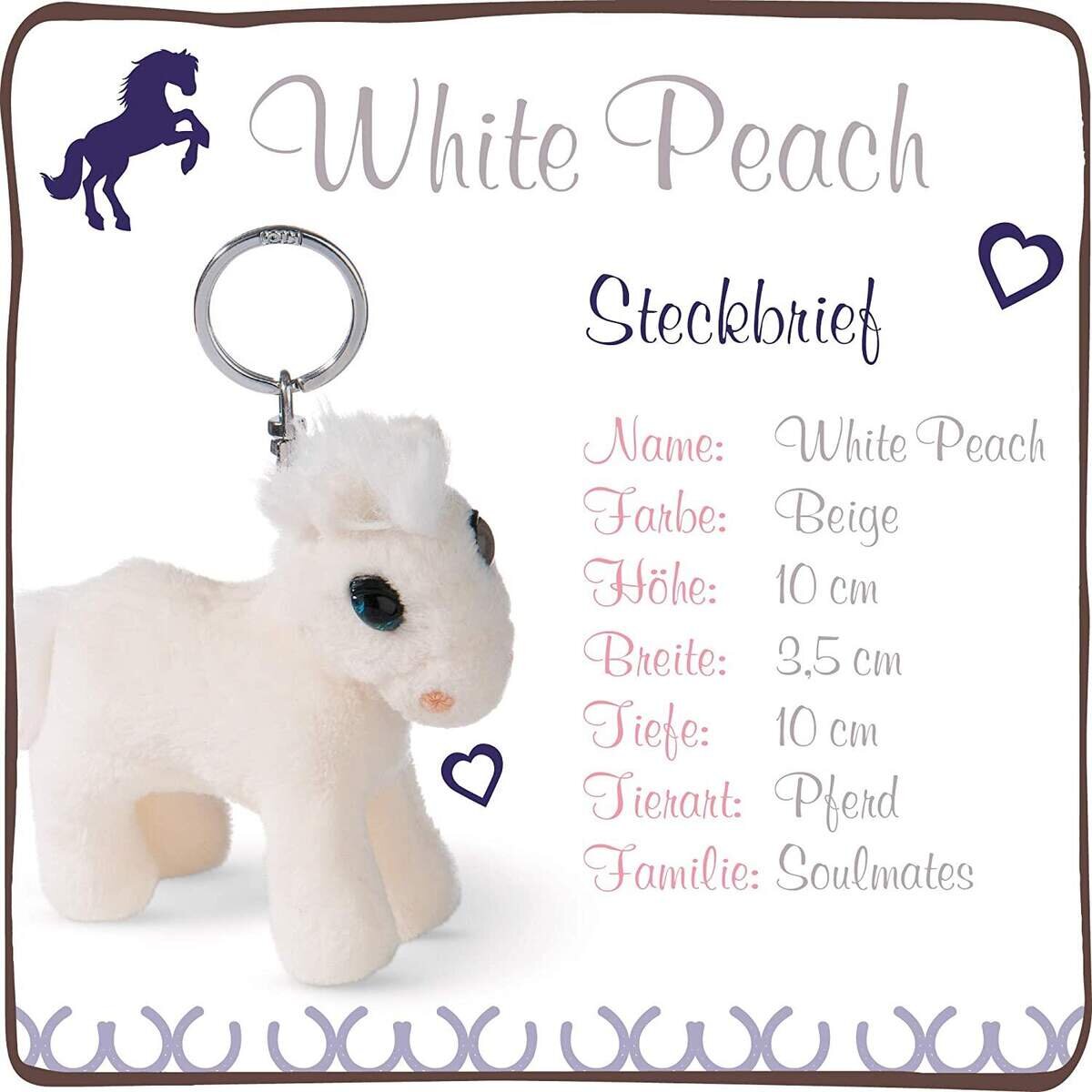 NICI Pferd White Peach Schlüsselanhänger 10cm