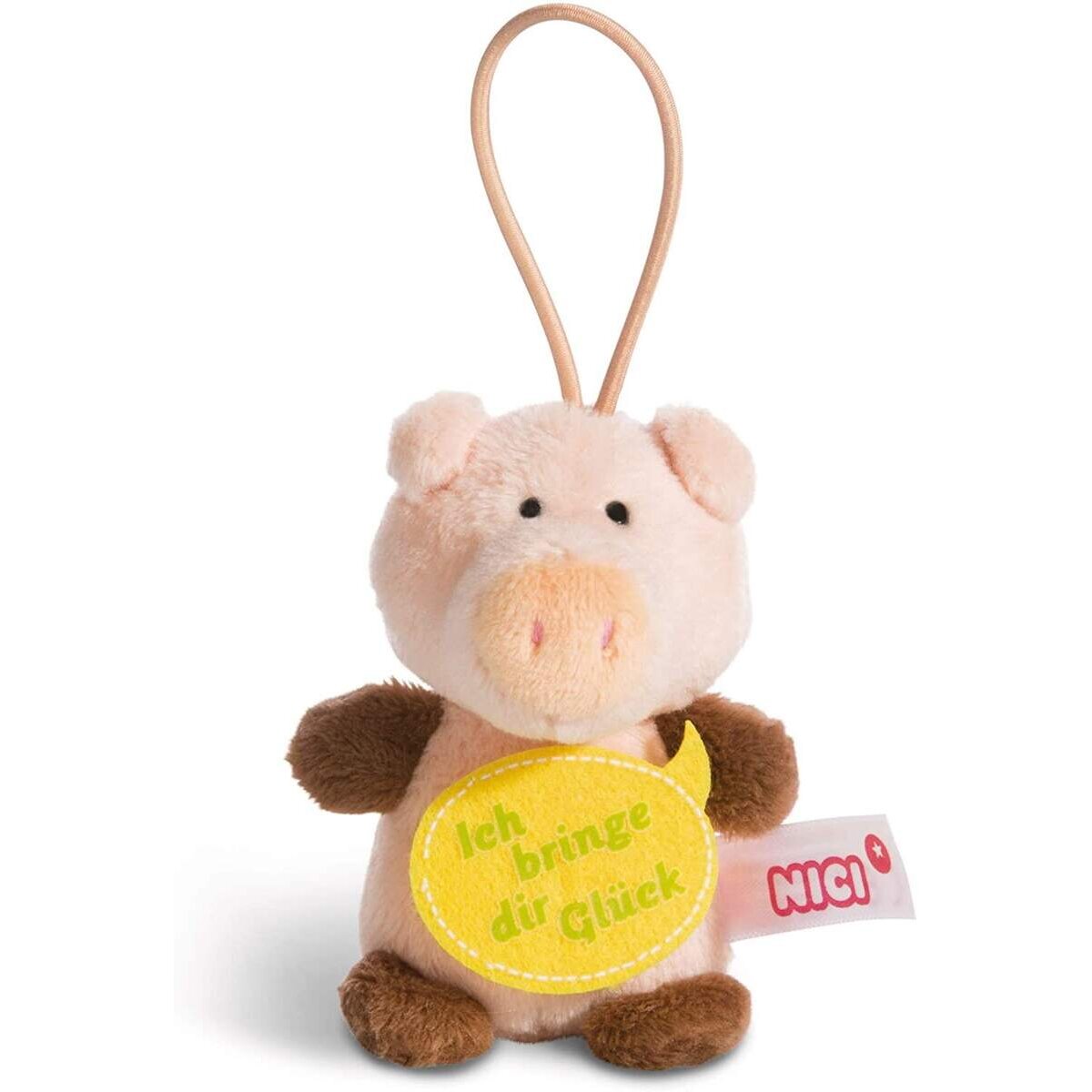 NICI Plüsch Loop Schwein Ich bringe dir Glück 8 cm