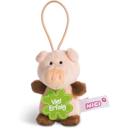 NICI Plüsch Loop Schwein Viel Erfolg 8 cm