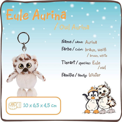 NICI Schlüsselanhänger Eule Aurina, 10 cm