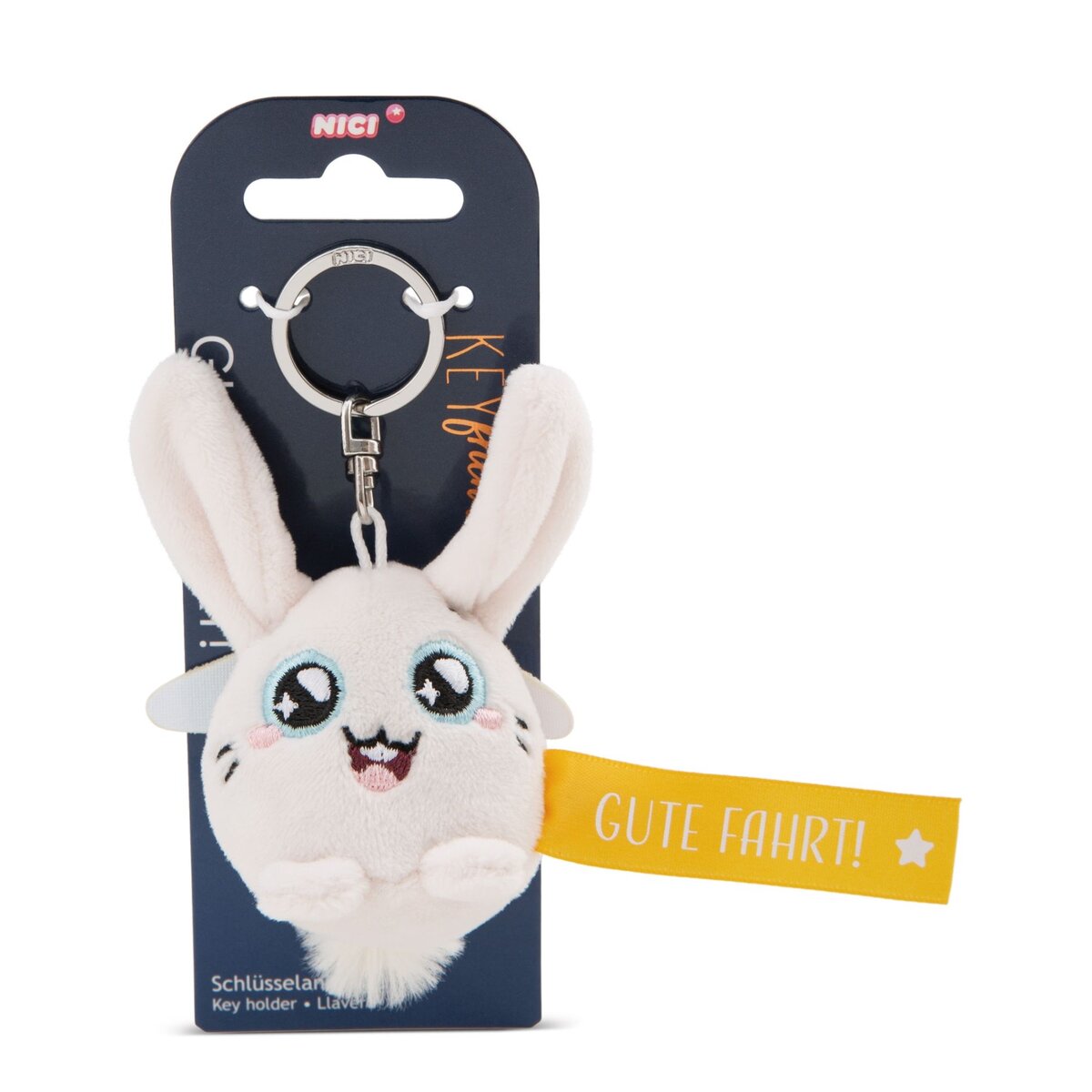 NICI Schlüsselanhänger Hase "Gute Fahrt!"
