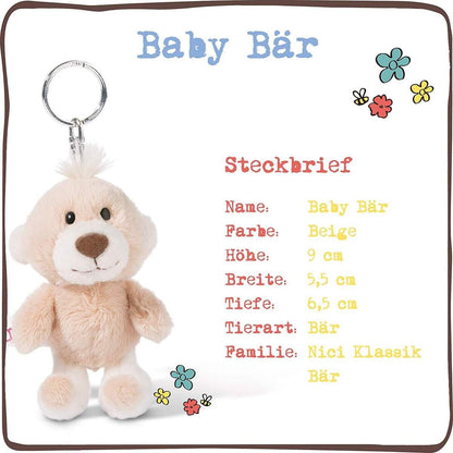 NICI Schlüsselanhänger Plüsch Baby Bär, 10 cm