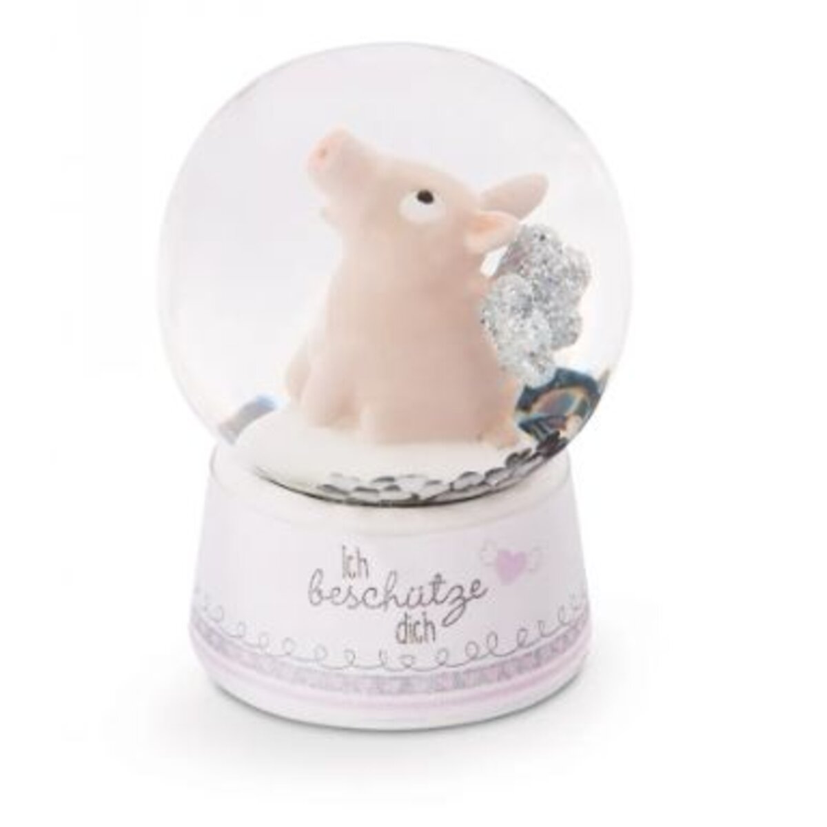 NICI Schüttelkugel / Schneekugel Schutzschweinchen