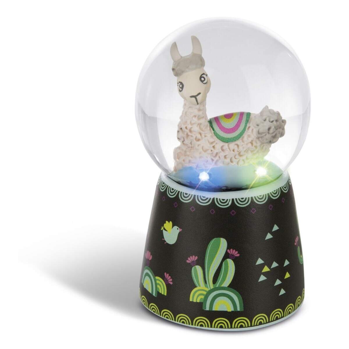 NICI Schüttelkugel mit LED Lama Flokatina oder Kaktus, 1 Stück, sortiert