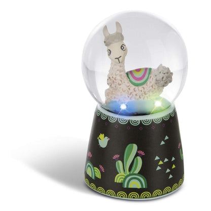 NICI Schüttelkugel mit LED Lama Flokatina oder Kaktus, 1 Stück, sortiert