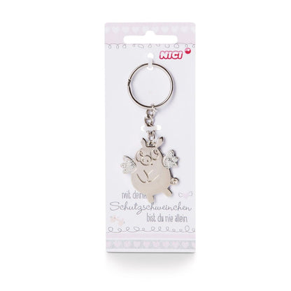 NICI Schutzschweinchen Schlüsselanhänger Metall, 4 cm