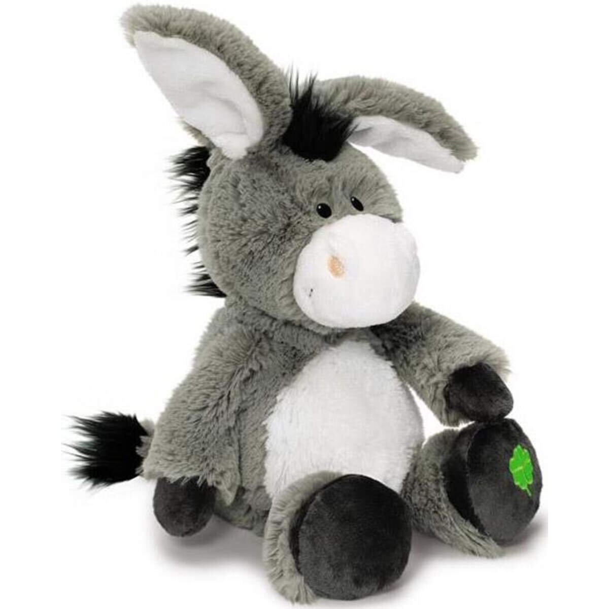 NICI Selection Donkey Addition 37693 Esel Schlenker mit gesticktem Kleeblatt, ca. 50 cm