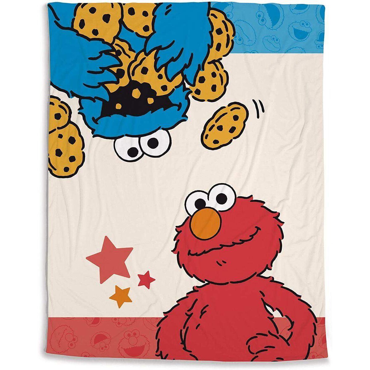 NICI Sesamstraße Fleecedecke Krümelmonster und Elmo