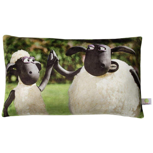NICI Shaun das Schaf Kissen mit Shirley bedruckt, rechteckig, 43x25cm