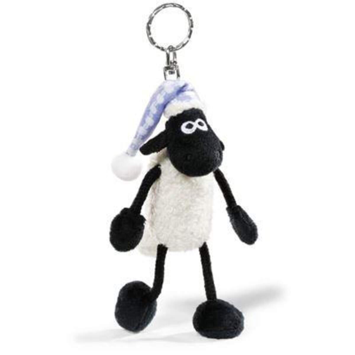 NICI Shaun das Schaf Schlüsselanhänger mit Schlafmütze, 10 cm