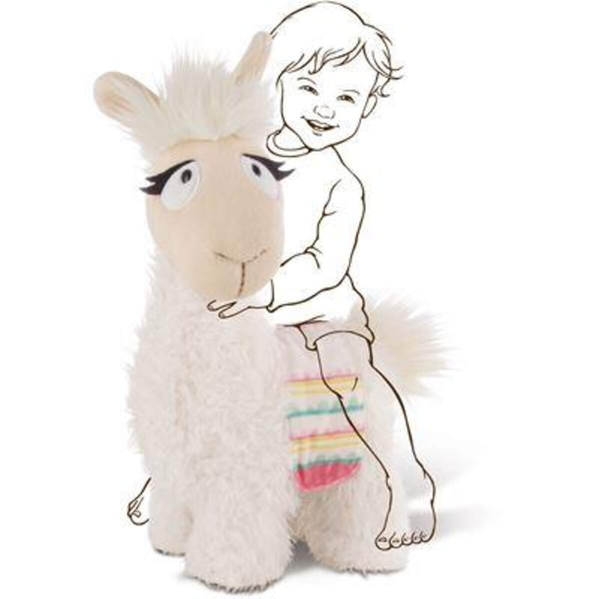 NICI Sitztier Lama Lady, 100 cm, weiß