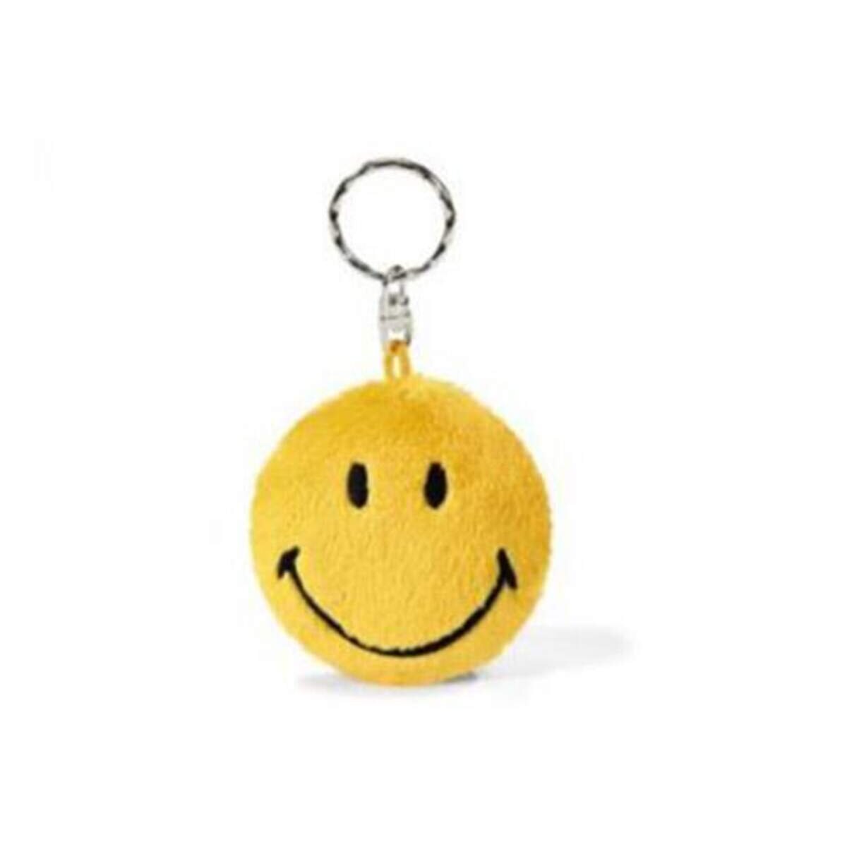 NICI Smiley gelb Plüsch 2D Schlüsselanhänger, ca. 6cm