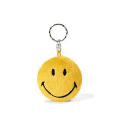 NICI Smiley gelb Plüsch 2D Schlüsselanhänger, ca. 6cm