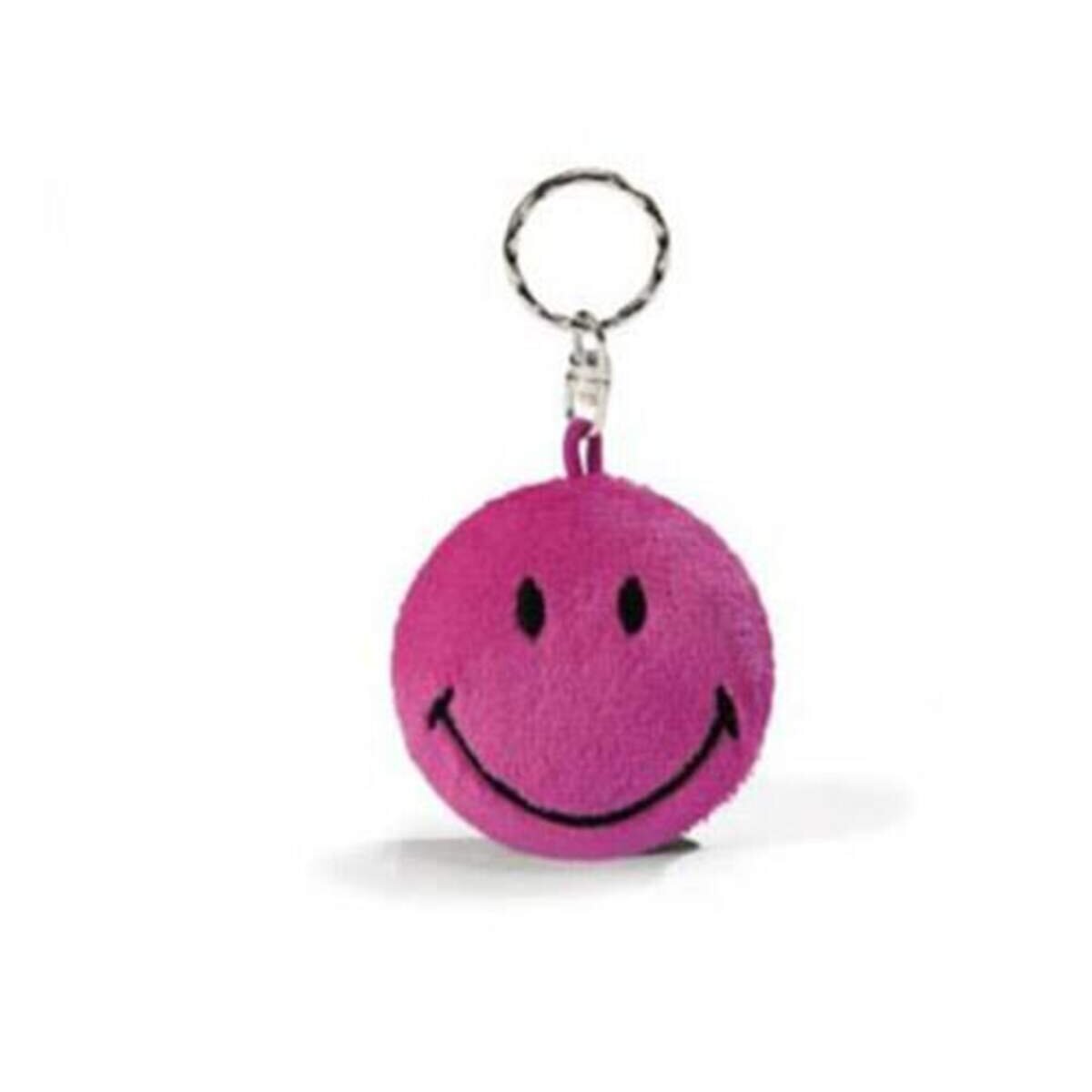 NICI Smiley pink Plüsch 2D Schlüsselanhänger, ca. 6cm