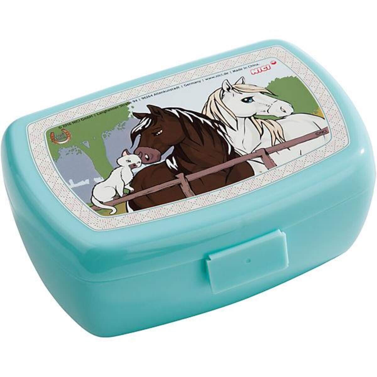 NICI Soulmates Brotdose mit Pferden, 17 x 12 x 6,8 cm