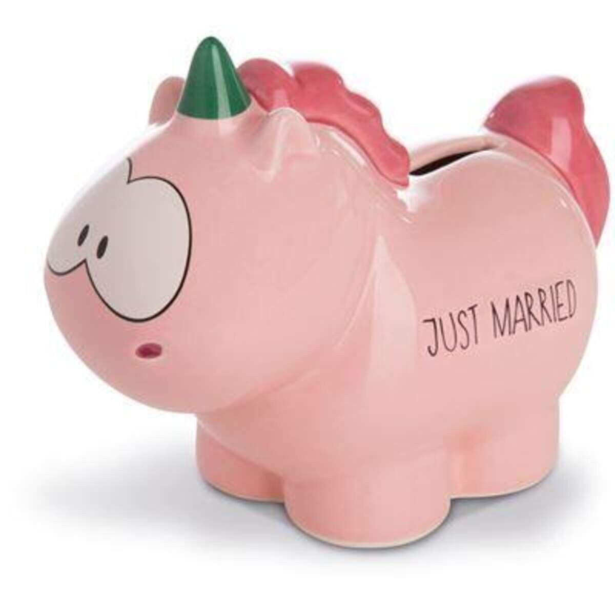 NICI Spardose Einhorn Little Cherry "Just married", 7,5 x 12 x 16,5 cm