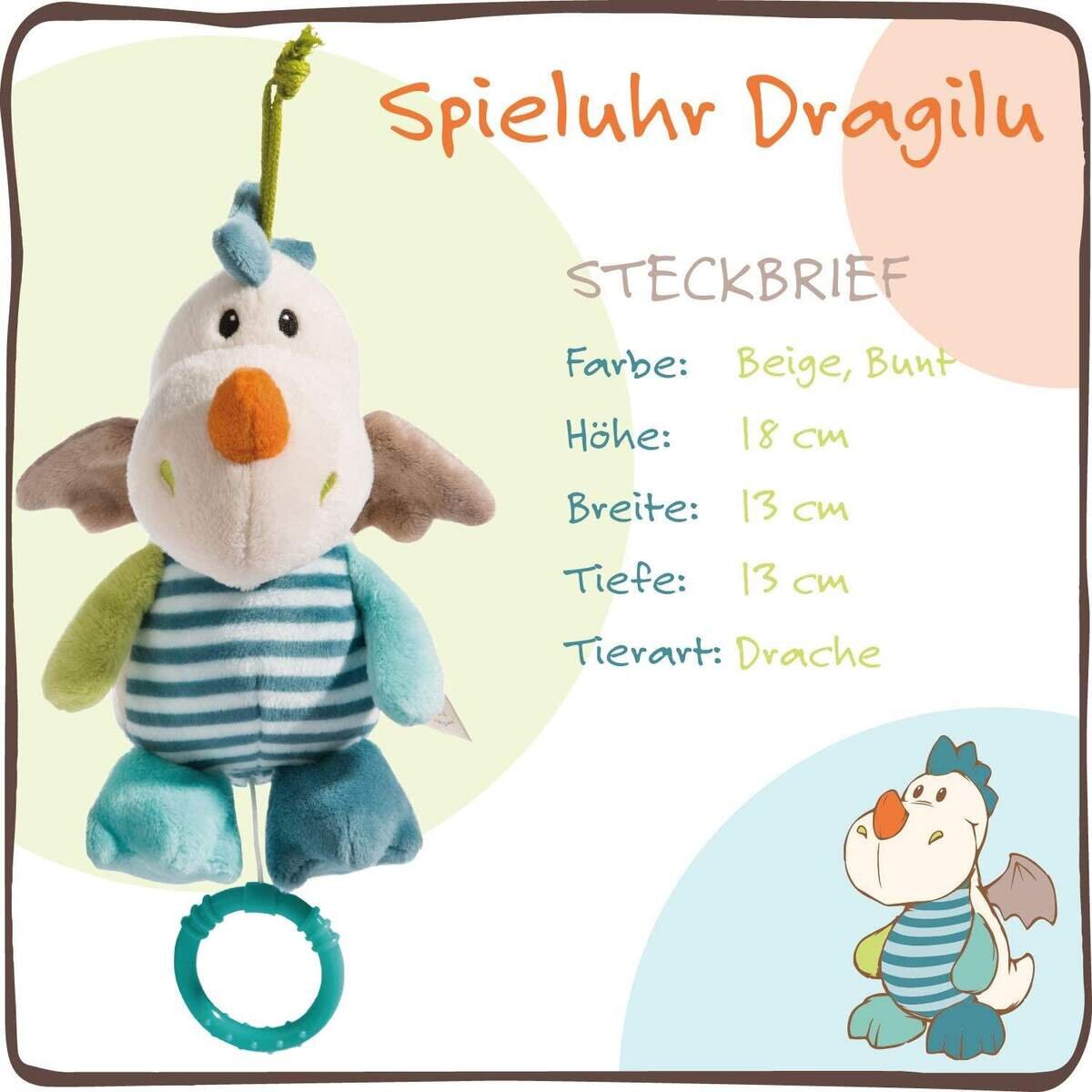NICI Spieluhr Drache Dragilu, 18 cm