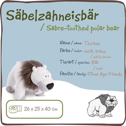 NICI Stone Age Friends Säbelzahneisbär Thorben Stehend, 40 cm