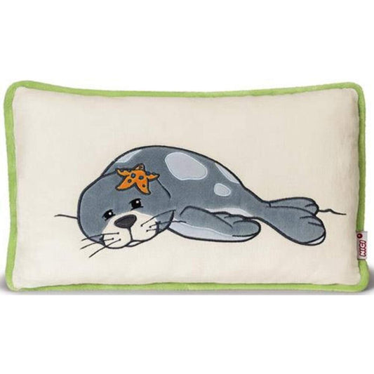 NICI Sunny Holiday 38021 Kissen Seehund appliziert, rechteckig, ca. 43 x 25 cm