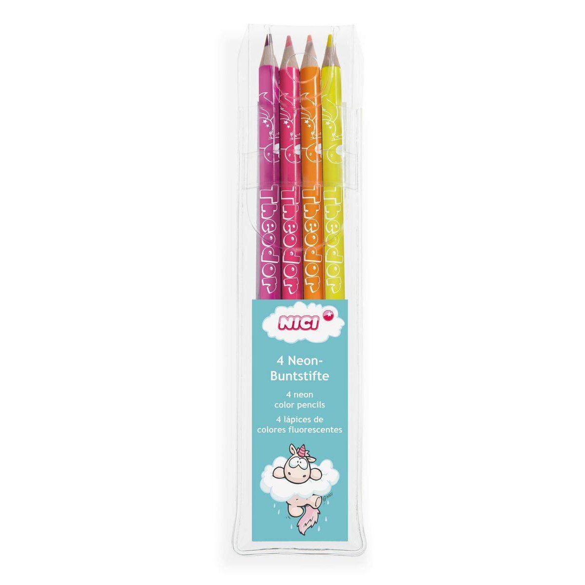NICI Theodor & Friends Neon-Buntstifte-Set