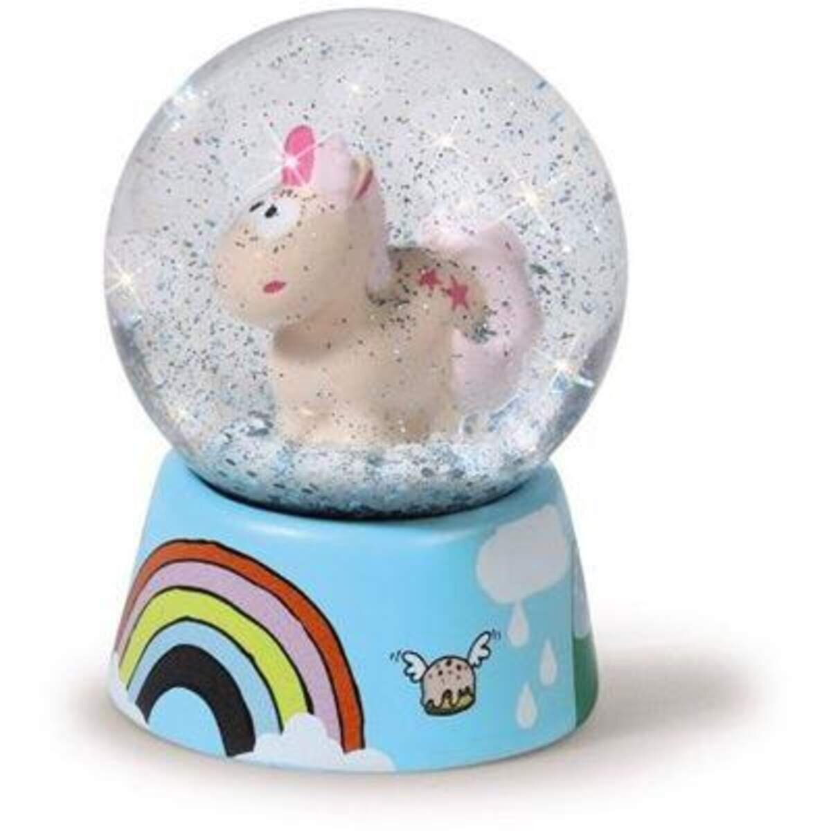 NICI Theodor & Friends Schüttelkugel Einhorn Theodor, 6,5 cm