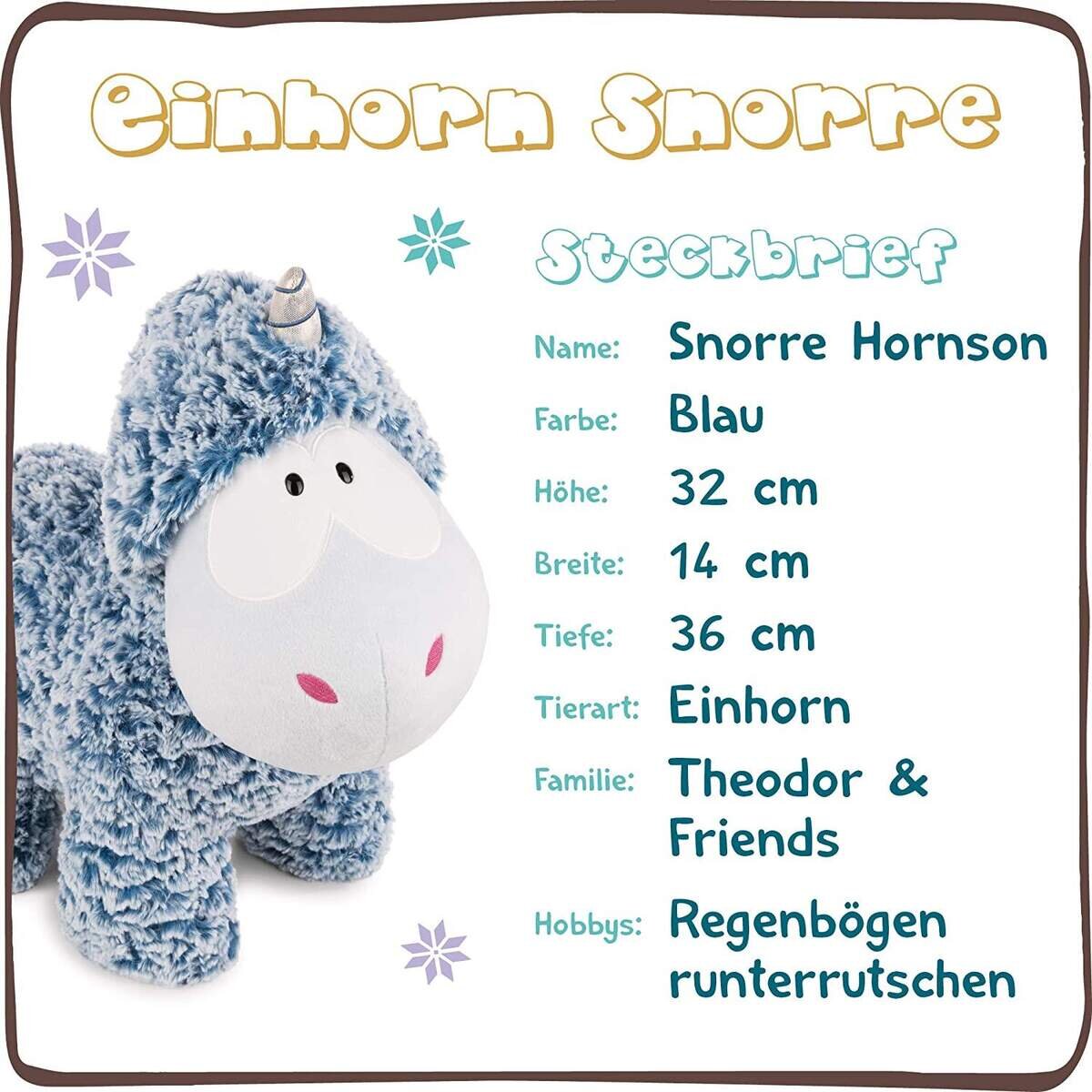 NICI Theodor and Friends Einhorn Snorre Hørnson, 32 cm