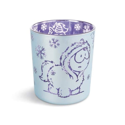 NICI Theodor and Friends Kerzenglas Einhorn Snow Coldson