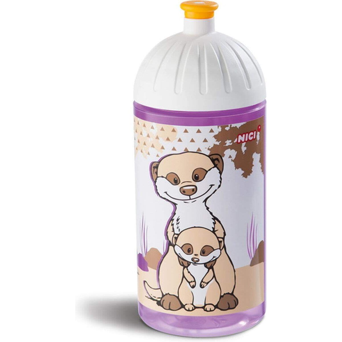 NICI Trinkflasche NICI Erdmännchen mit Kind, 500 ml
