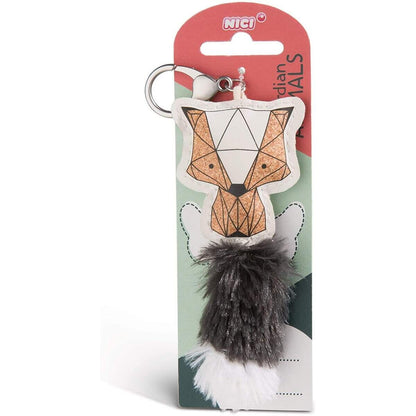 NICI Waschbär Kork-Optik Taschenanhänger aus Kunstleder, 12 cm