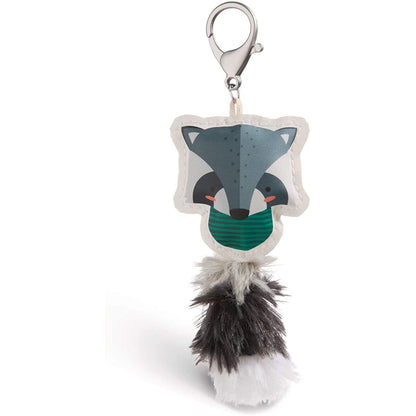 NICI Waschbär Taschenanhänger aus Kunstleder, 12 cm