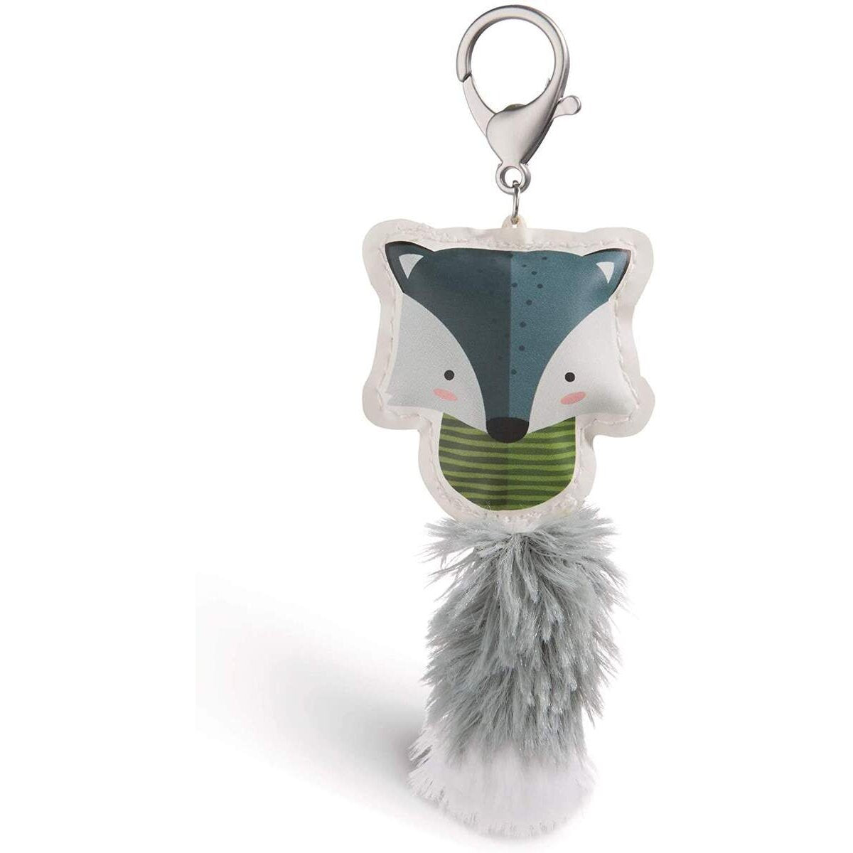 NICI Wolf Taschenanhänger aus Kunstleder, 12 cm