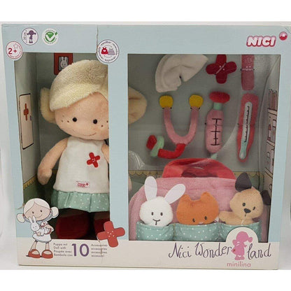 NICI Wonderland Tierärztin Minilina mit Zubehör aus Plüsch
