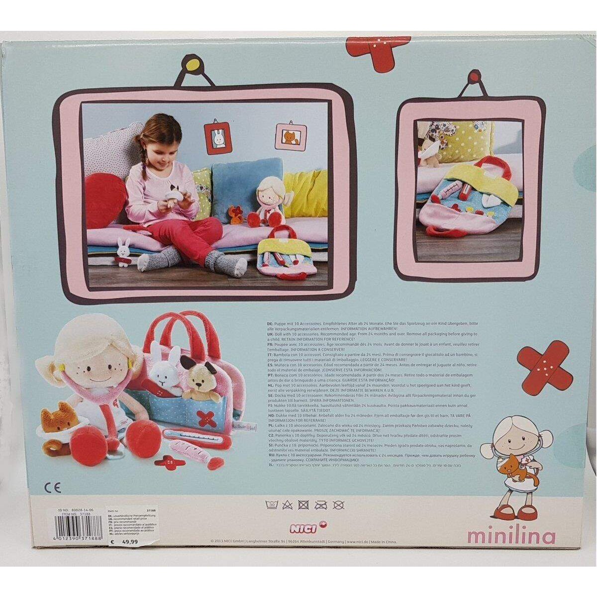NICI Wonderland Tierärztin Minilina mit Zubehör aus Plüsch