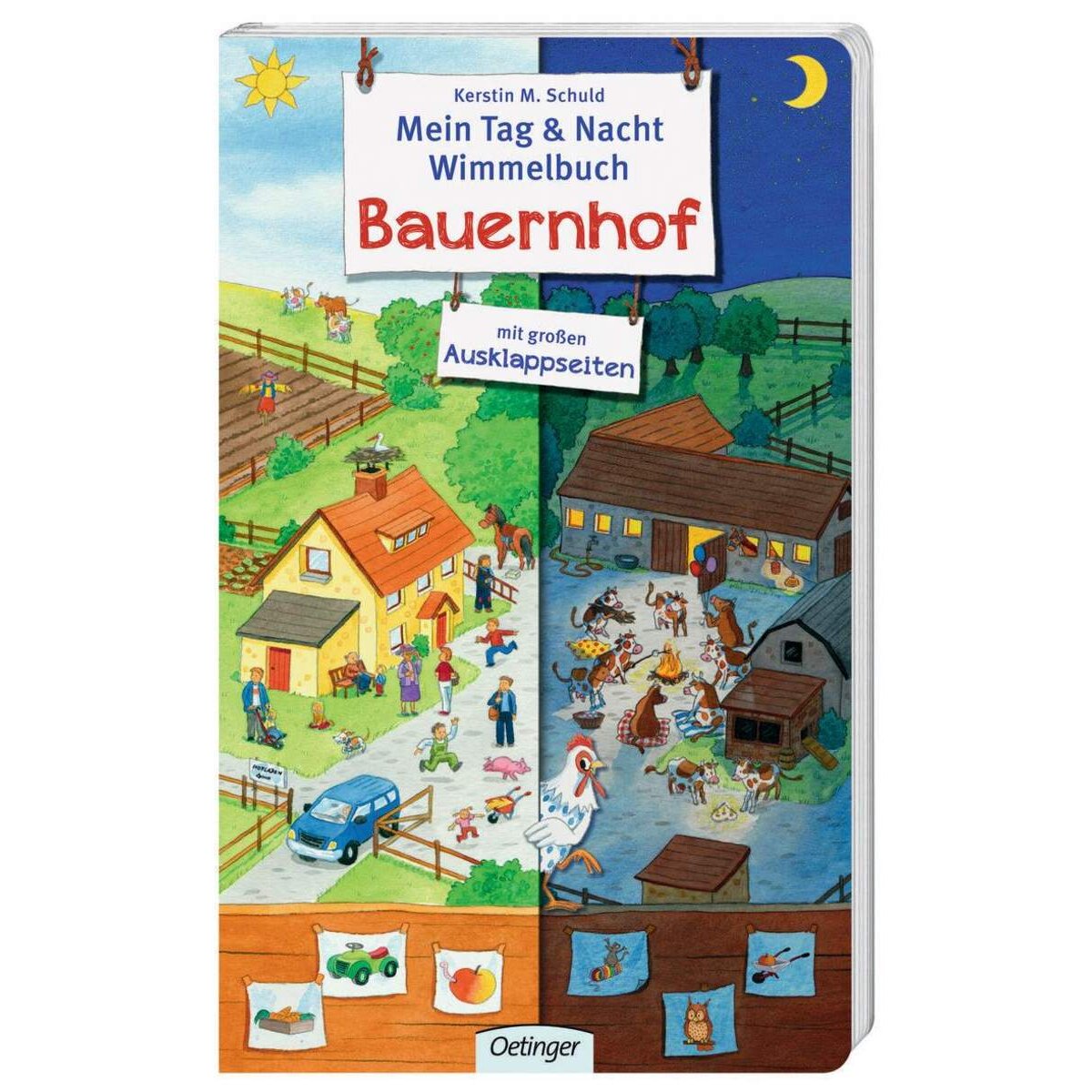 Oetinger Kerstin M. Schuld -  Mein Tag & Nacht Wimmelbuch Bauernhof