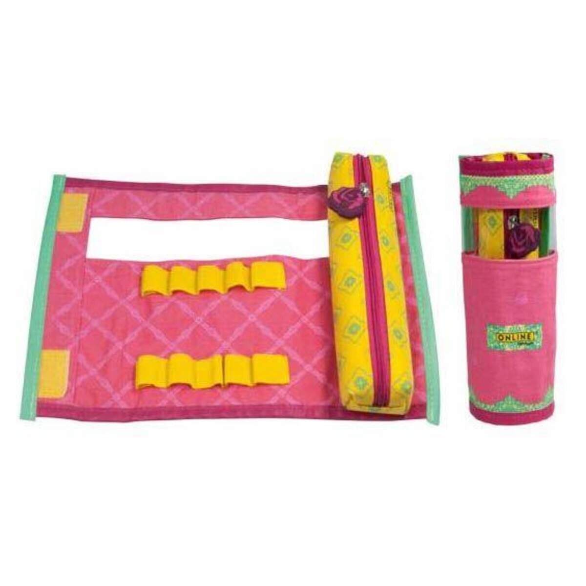 ONLINE Roll Pouch Sweet Life, Stecketui für 5 Schreibgeräte sortiert