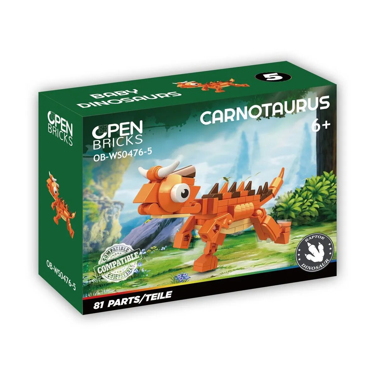 Open Bricks Dinosaurier Carnotaurus