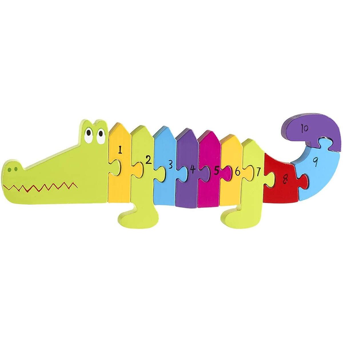Orange Tree Toys Holzspielzeug Zahlenpuzzle Krokodil