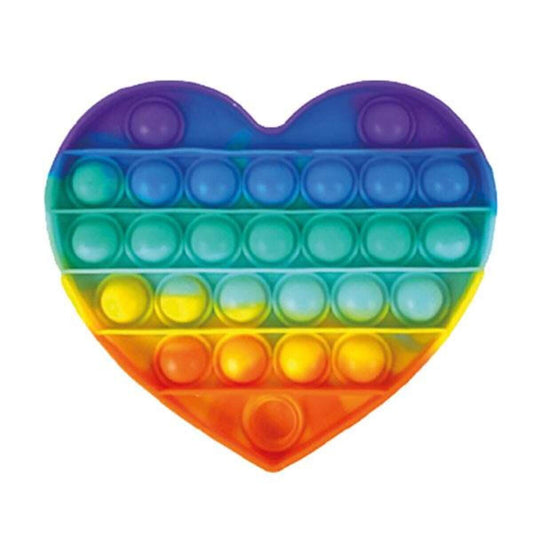 Out of the Blue Pop It Plop Up Fidget Rainbow Herz, 13,5 x 11,5 cm