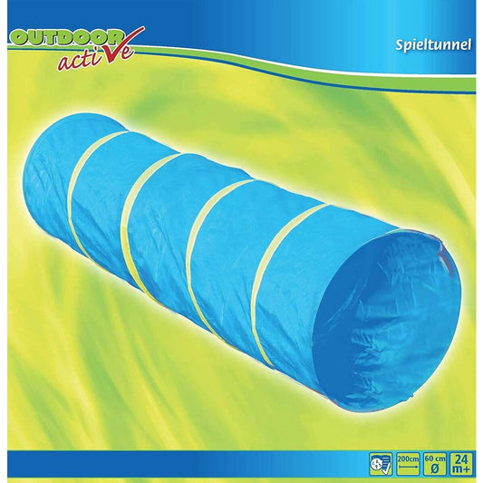 Outdoor active Spieltunnel mit Pop-up Funktion blau, Ø 60 x L. 200 cm