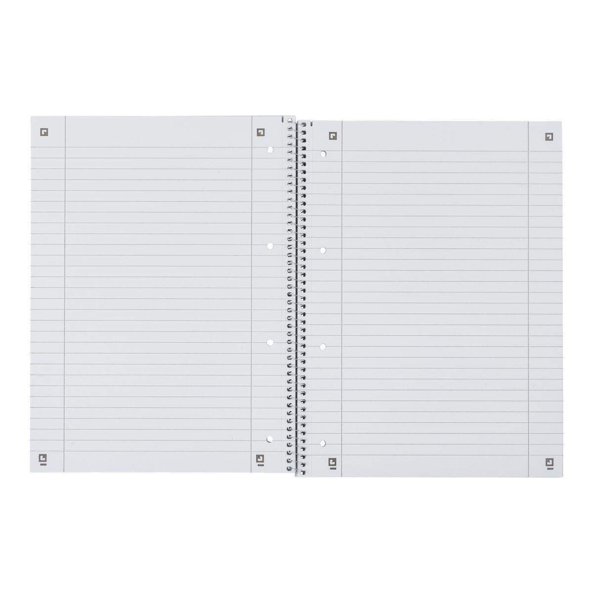Oxford Recycling Collegeblock A4+, 80 Blatt, liniert mit Doppelrand, 90 g/m², 4fach gelocht, Optik Paper®