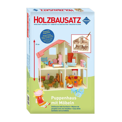 Pebaro Holzbausatz Puppenhaus Mit Möbeln
