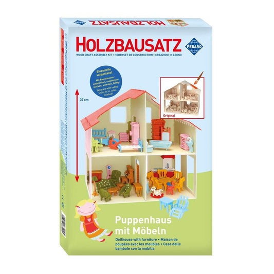 Pebaro Holzbausatz Puppenhaus Mit Möbeln