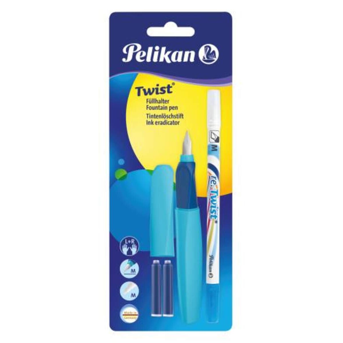 Pelikan Twist® Füller Blau und Tintenlöscher