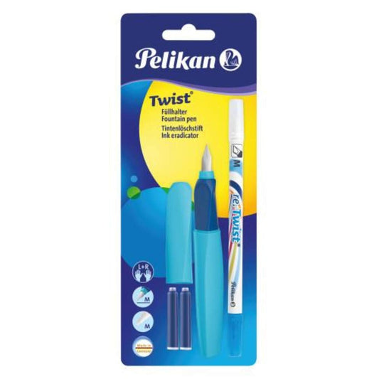 Pelikan Twist® Füller Blau und Tintenlöscher