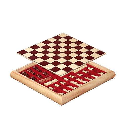 Philos Schach-Dame-Set Holzbox