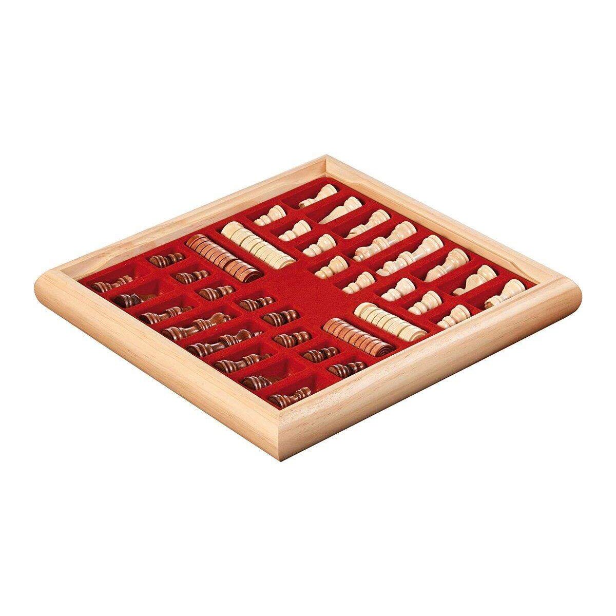 Philos Schach-Dame-Set Holzbox