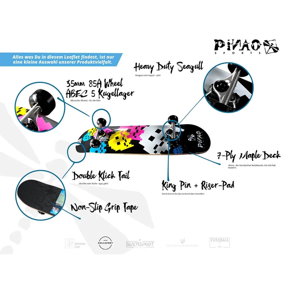 Pinao Skateboard Nalu,  Design: Arcade